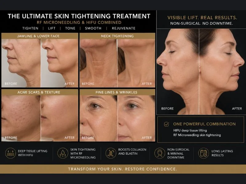 Results of combined treatment for the ultimate skin tightening treatment Staines