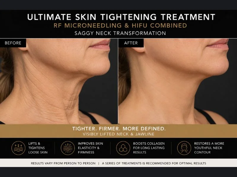 before and after Ultimate skin tightening treatment Staines