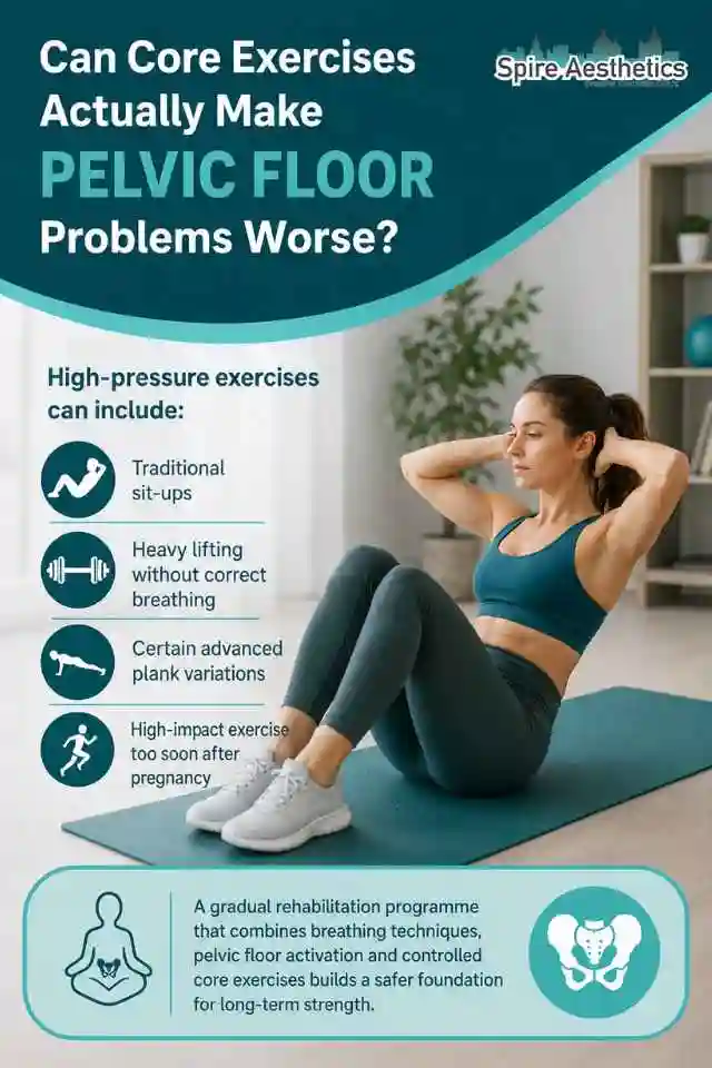Can Strengthening Your Core Alone Actually Make Pelvic Floor Problems Worse Staines?